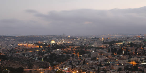 istock Jerusalem old city skyline sunset night 1135760796