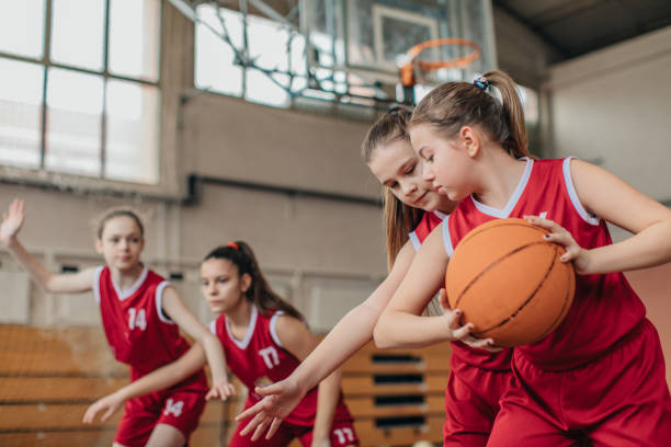 istock Basketball players during game 1135764117
