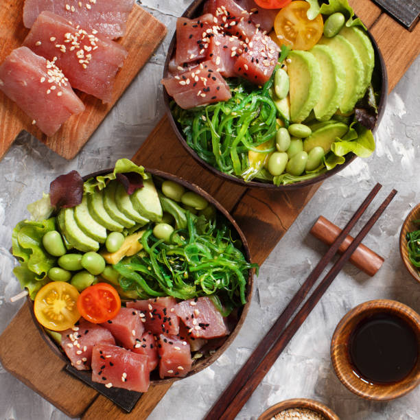 istock Hawaiian tuna poke bowl 1135764951