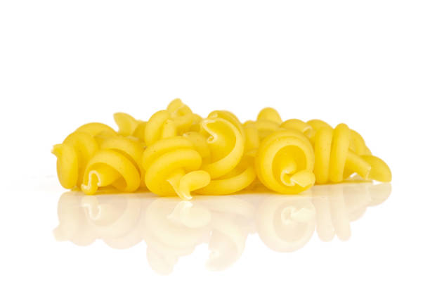 istock Raw pasta funghetto isolated on white 1135765073
