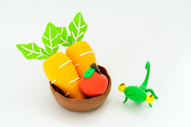 istock Colorful plasticine vegetables fruits and animals 1135765849