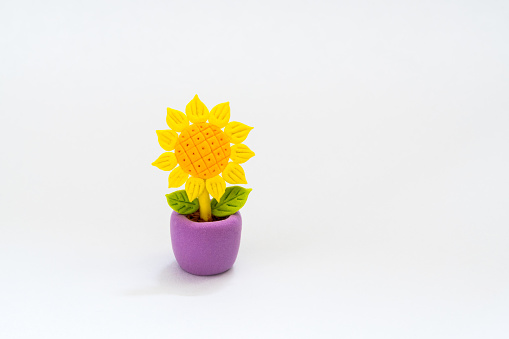 Colorful plasticine sunflower
