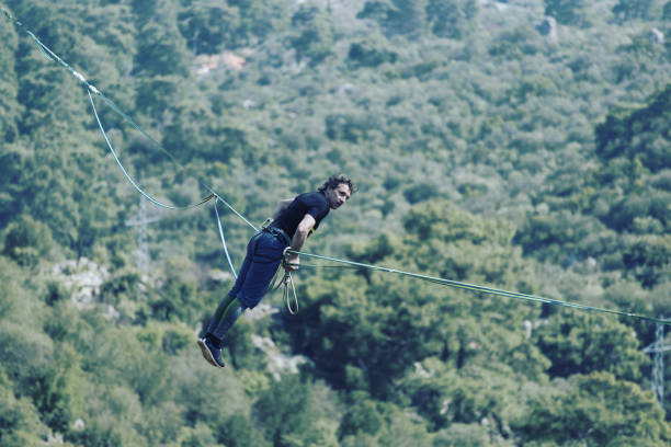 istock Walk a line in the sky.Turkish Highline Carnival in Antalya. 1135767414