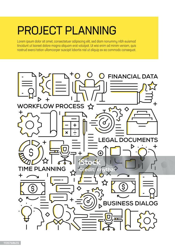 Project Plan Vector Free Vector Set Of Design Templates And Elements For Project Planning In ...