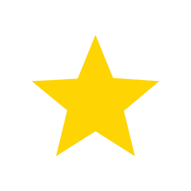 illustrations, cliparts, dessins animés et icônes de icône étoile. illustration vectorielle - animal-jaune