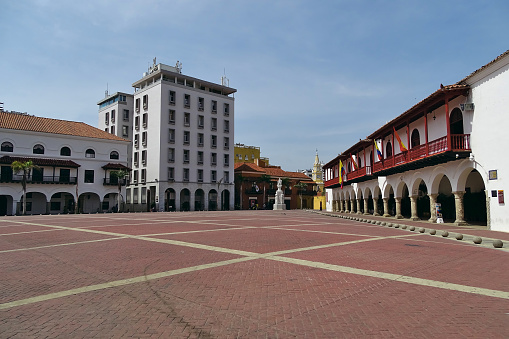La Aduana Square in Cartagena de Indias, Colombia