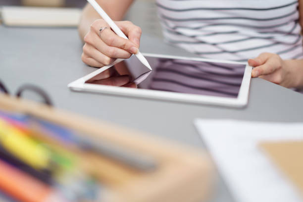 istock Young female designer or illustrator 1135773241