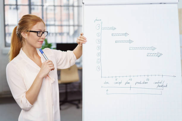 istock Young businesswoman doing a presentation 1135773881