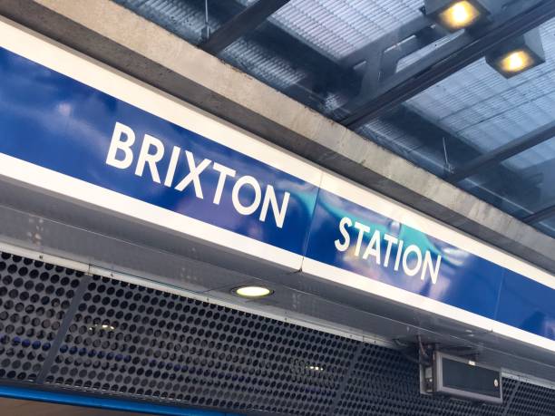 Brixton Brixton station sign. brixton stock pictures, royalty-free photos & images