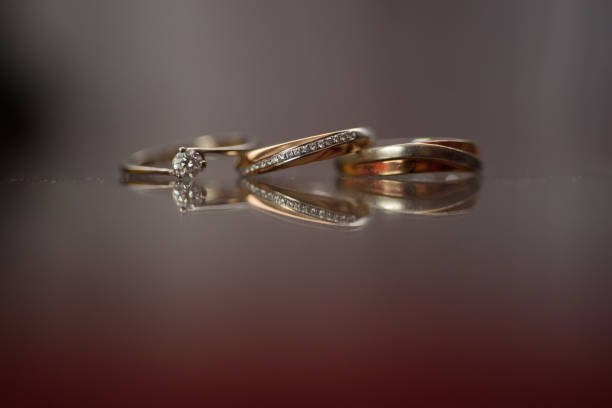 istock A pair of wedding ring and engagement ring 1135774211