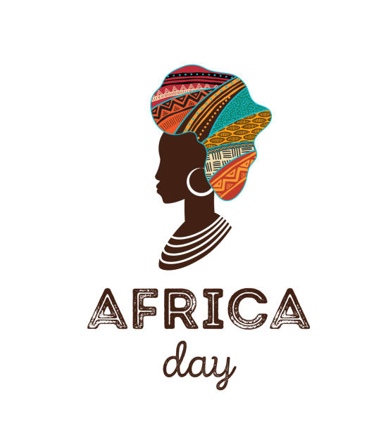 szczęśliwego dnia afryki. plakat wektorowy, baner, karta - african descent africa african culture pattern stock illustrations