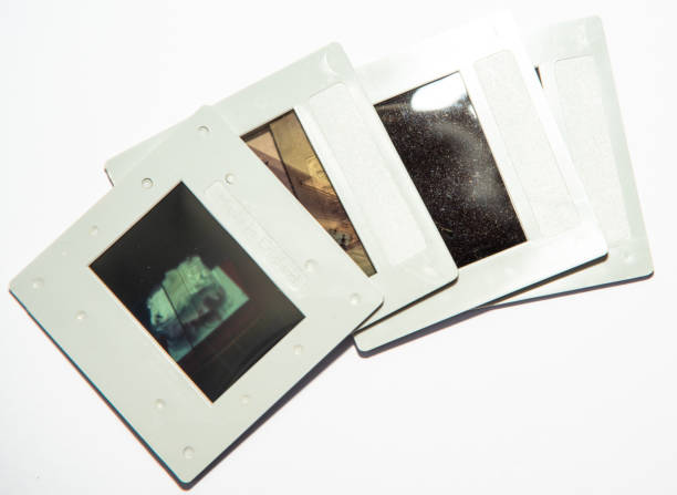 istock 35mm color transparency slides in white plastic mounts.  Multiple items scattered. 1135777277