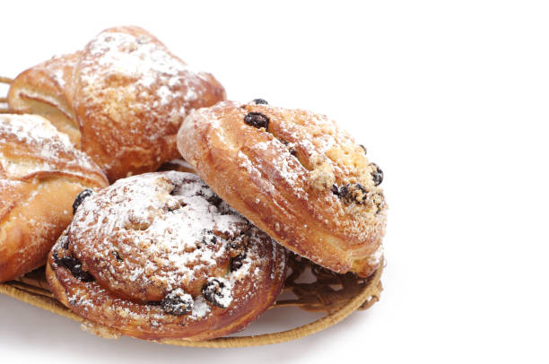 istock Sweet buns with raisins and apples 1135777314