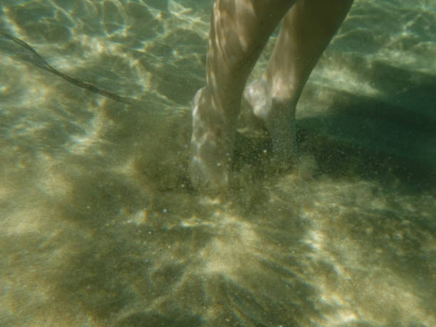 istock Woman's legs in water Crete Greece Europe 1135777791