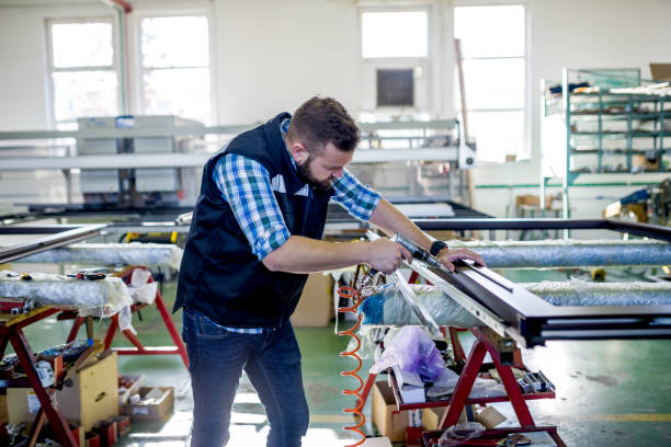 istock Aluminium and PVC industry workers 1135786139