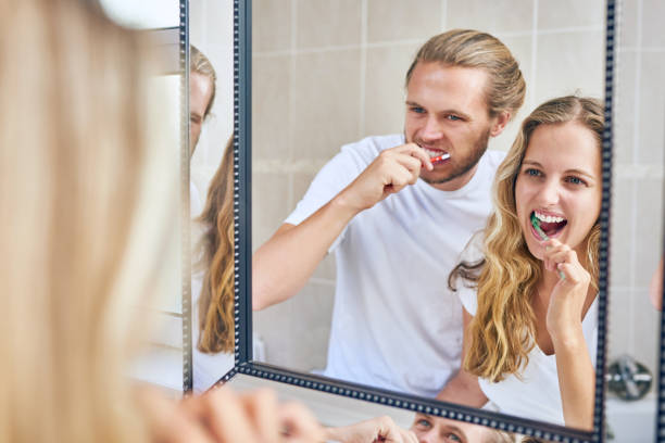 istock Morning breath is better when you brush first! 1135787062