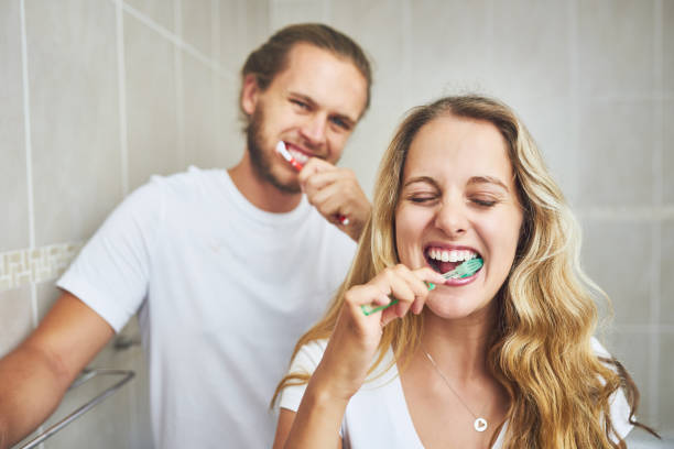 istock Rushing to get those pearly whites shining 1135787065