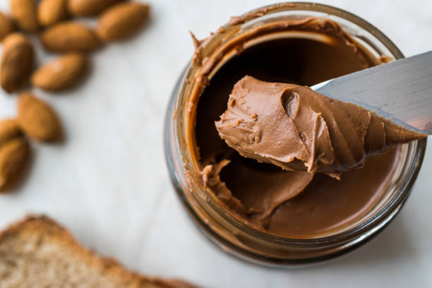 istock Raw Organic Almond Butter Cream in Jar. 1135788238
