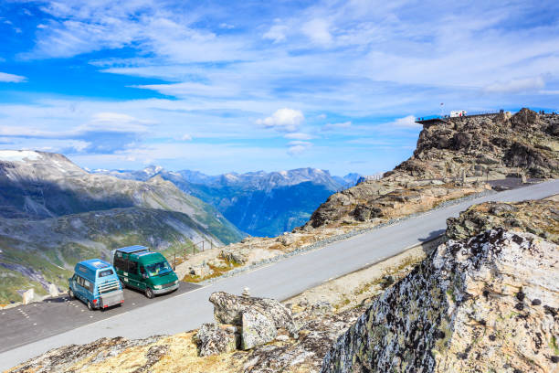istock Mountains landscape with Dalsnibba viewpoint, Norway 1135793549