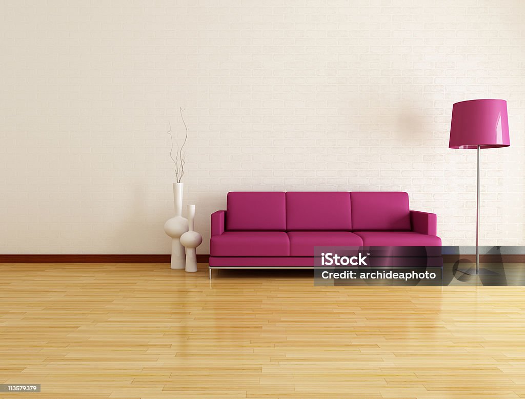 Minimalistische-lounge - Lizenzfrei Baumwolle Stock-Foto