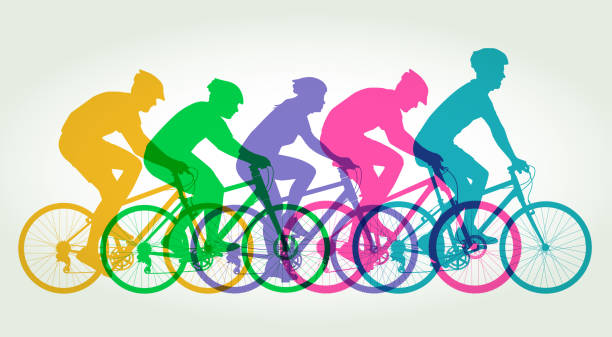 ilustraciones, imágenes clip art, dibujos animados e iconos de stock de bicicletas de montaña - bmx cycling sport extreme sports cycling