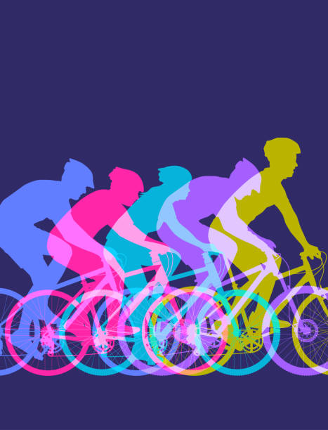 illustrations, cliparts, dessins animés et icônes de vtt - bicycle silhouette design element mountain bike