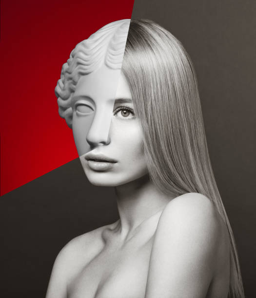 istock Collage with woman and plaster head 1135798330