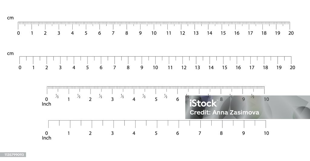 Inch and metric rulers. Centimeters and inches measuring scale cm metrics indicator. Precision measurement centimeter icon tools of measure size indication ruler tools. Vector isolated. Inch and metric rulers. Centimeters and inches measuring scale cm metrics indicator. Precision measurement centimeter icon tools of measure size indication ruler tools. Vector isolated Ruler stock vector