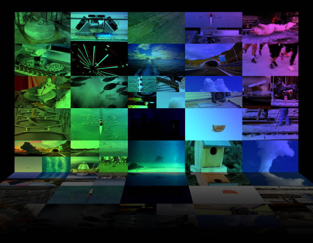 istock Big multimedia video wall widescreen Web streaming media TV 1135799119