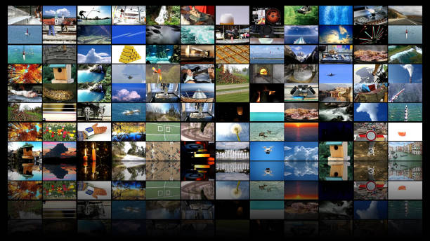 istock Big multimedia video wall widescreen Web streaming media TV 1135799135