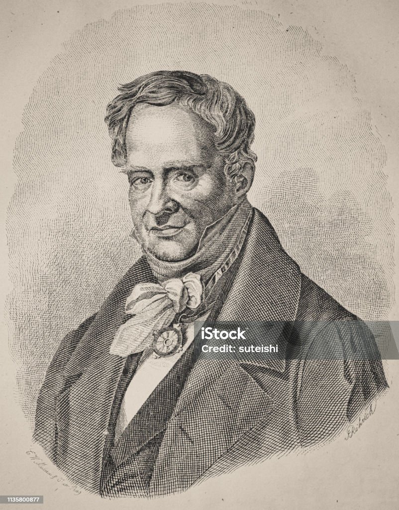 Alexander von Humboldt-ilustración de 1848 - Ilustración de stock de Química libre de derechos