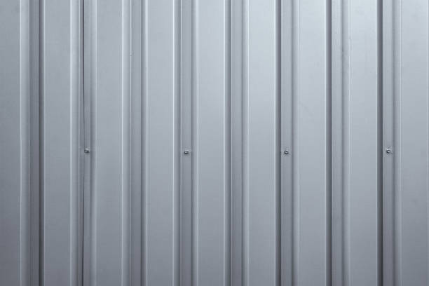 istock Background of corrugated metallic fence 1135801978
