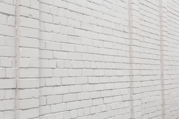 Blank ad space on a white brick wall in the street outside