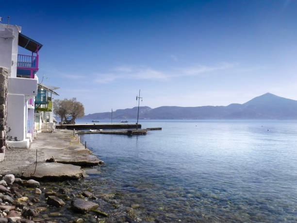 istock Fishing village by sea 1135803592