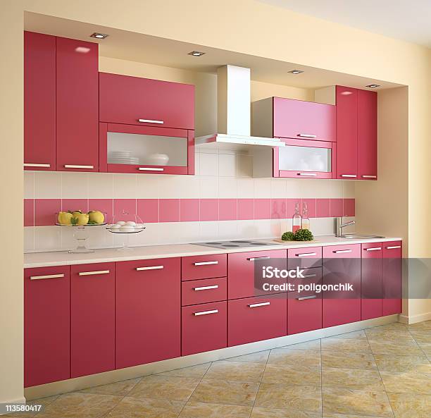 Modern Kitchen Stock Photo - Download Image Now - Apartment, Beige, Color Image