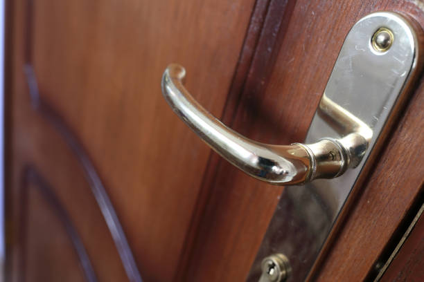 istock Details of wooden door handle 1135807965