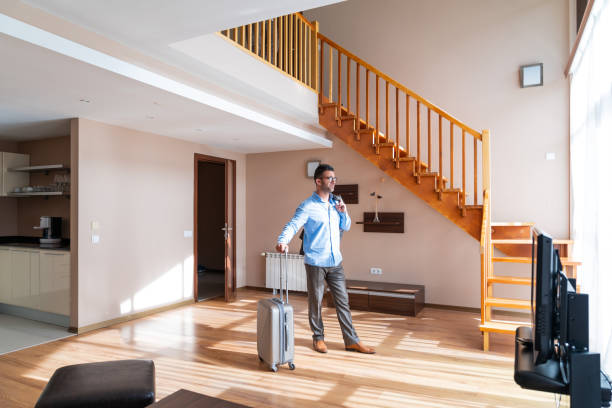 istock Businessman entering his hotel 1135810516