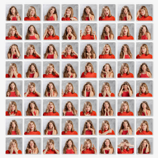 istock Two girlfriends variation emotion and gesture portrait in studio 1135810862