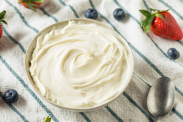 istock Creamy Homemade Mascarpone Cheese 1135819511