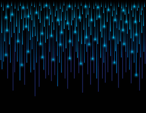 справочная информация с технологией волоконно-оптических линий связи. абстрактные темно-синие фоны, состоящие из светящихся оптических ли - scrap booking stock illustrations