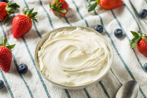 istock Creamy Homemade Mascarpone Cheese 1135823640
