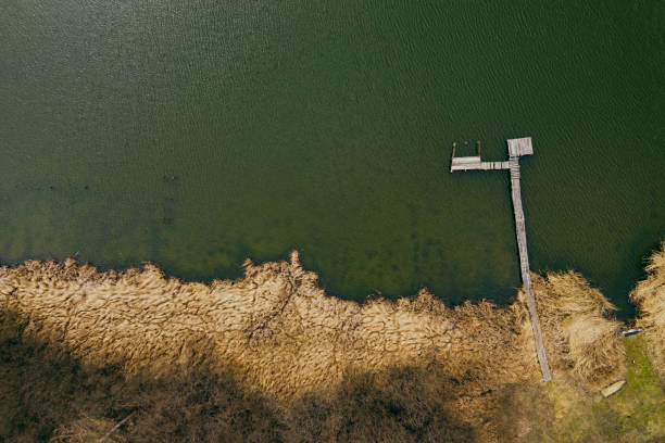 istock Lake arial view in detail 1135825693