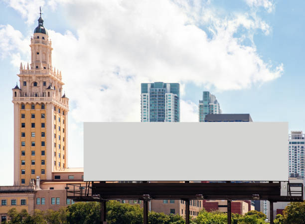 istock Empty white Billboard for presentation your design, Retail, advertising and commerce concept. Urban outdoor mockup. 1135826462