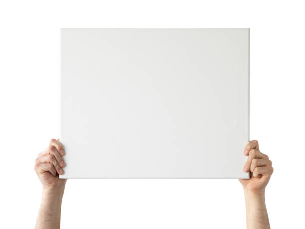 istock Holding canvas mockup. Photo Mockup. The man hold canvas. For canvas design. Frame size 20x16 (50x40cm). 1135826899