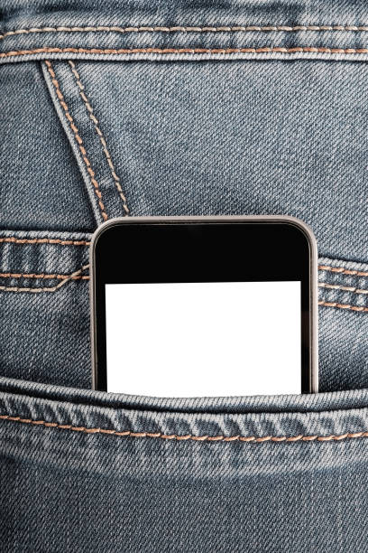 istock Mock up with modern  smartphone in jeans pocket. 1135827132