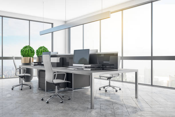 istock Modern coworking office room interior 1135827738