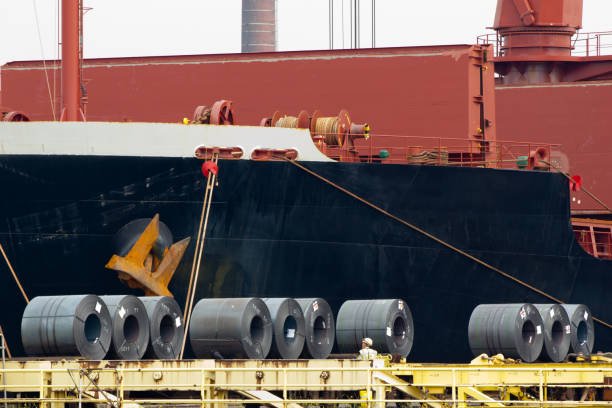 coiled steel sheets - ijmuiden imagens e fotografias de stock