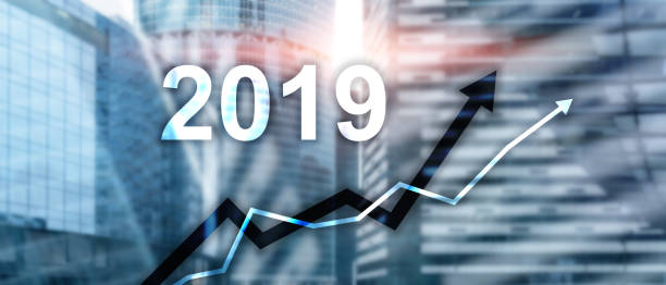 istock New year 2019 Financial growth graph on blurry business background. 1135832400