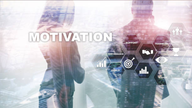 istock Motivation concept with business elements. Business team. Financial concept on blurred background. Mixed media 1135832458