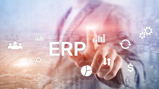 istock ERP system, Enterprise resource planning on blurred background. Business automation and innovation concept. 1135833196